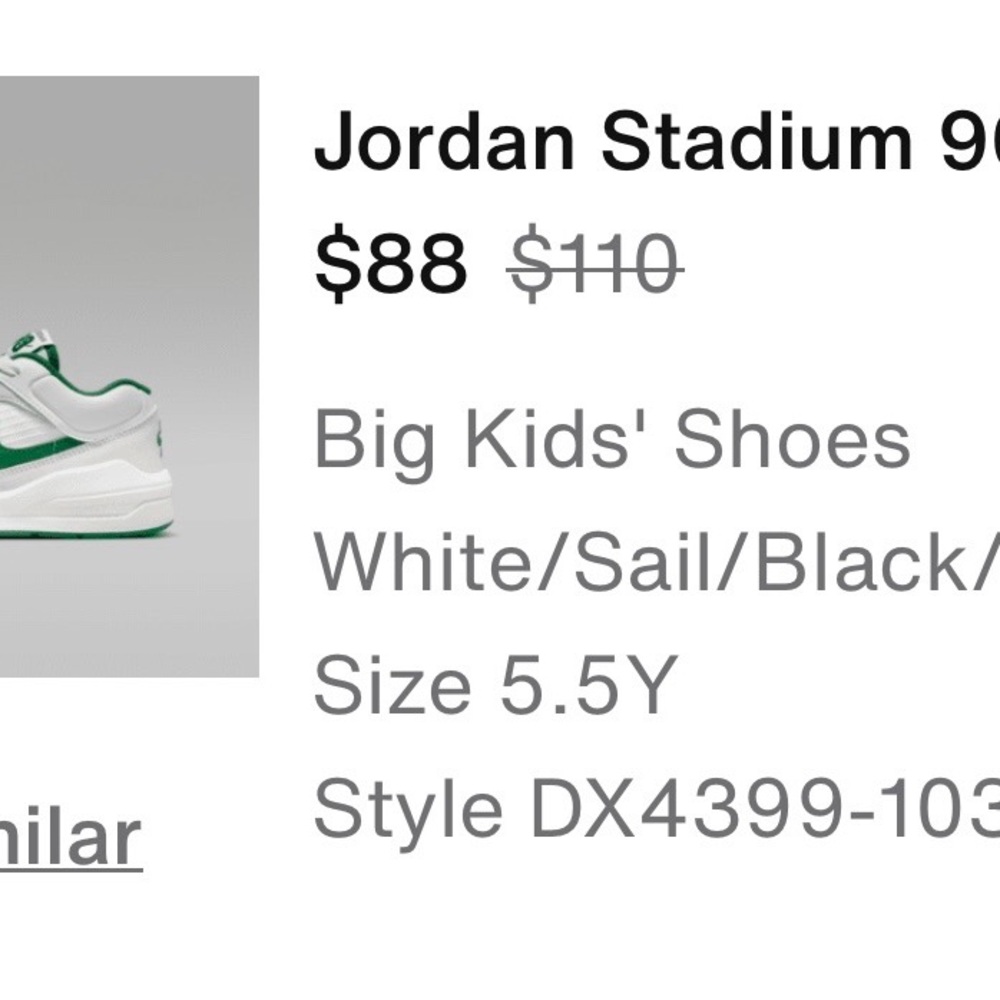 Jordan Kids' Sneakers - White and Green
